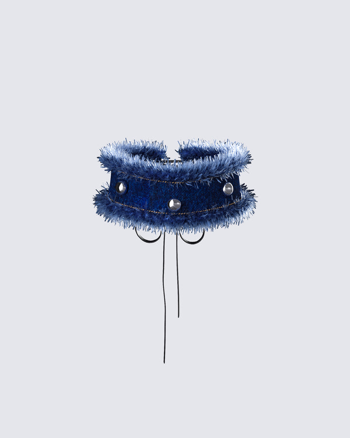 Blue choker – FINESSE