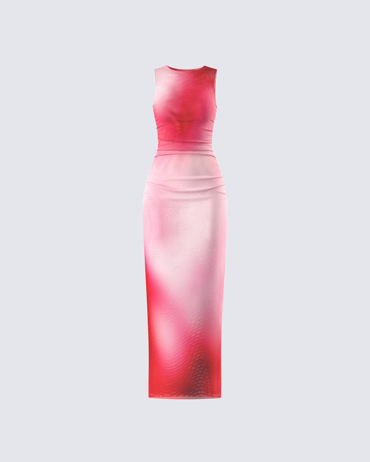 Women's red maxi dress – FINESSE