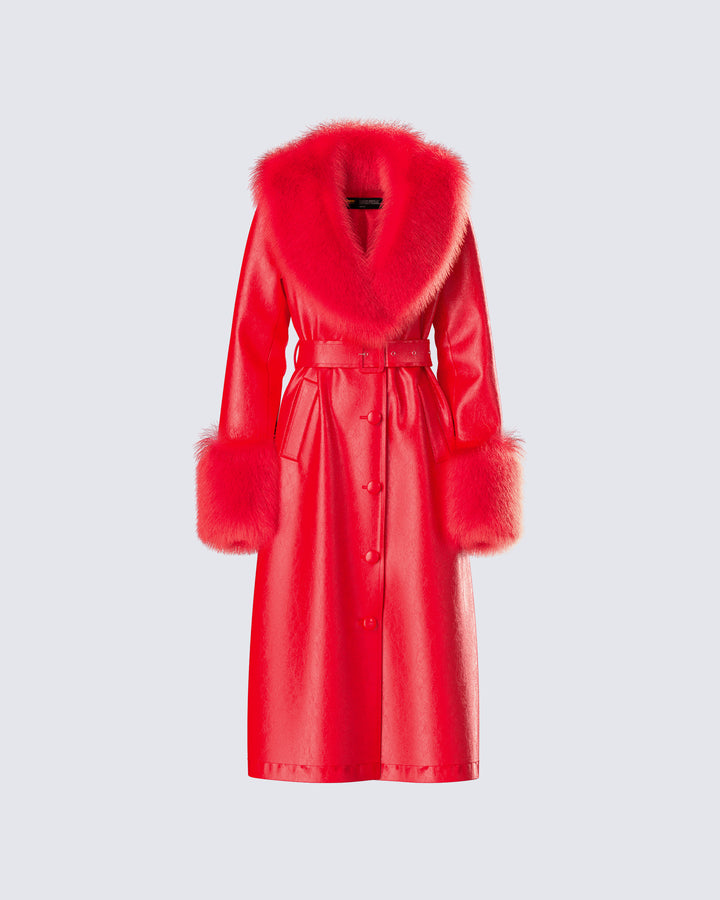 Women's red coat – FINESSE