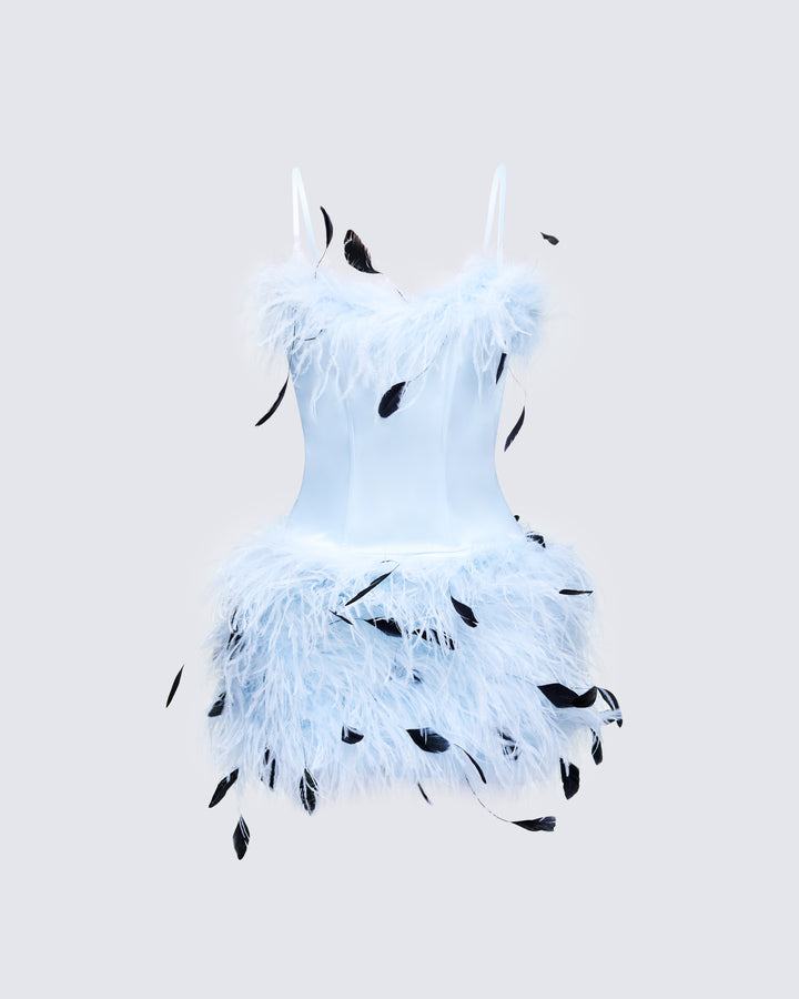 Women's blue mini dress – FINESSE