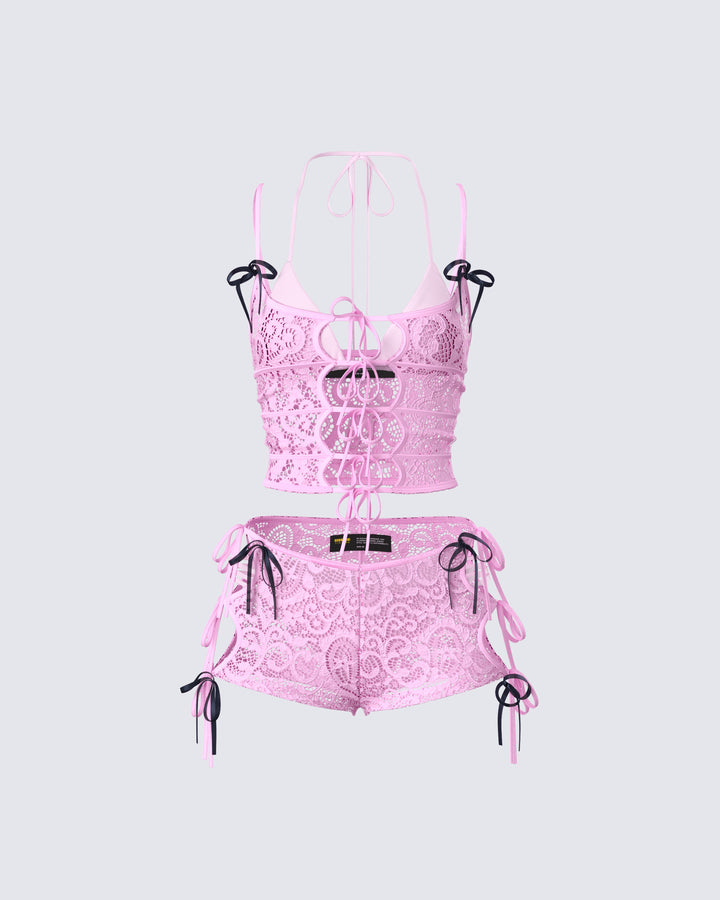 Women's pink matching set – FINESSE
