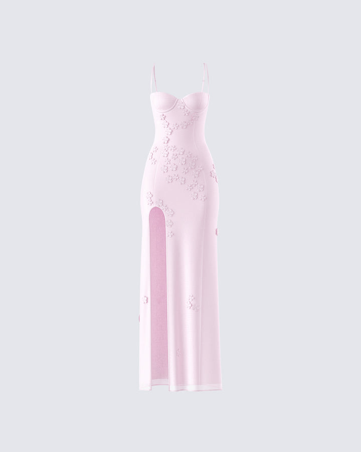 Women's pink maxi dress – FINESSE