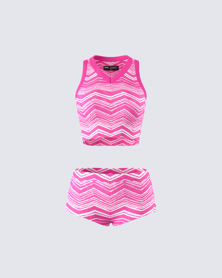 Women's pink matching set – FINESSE