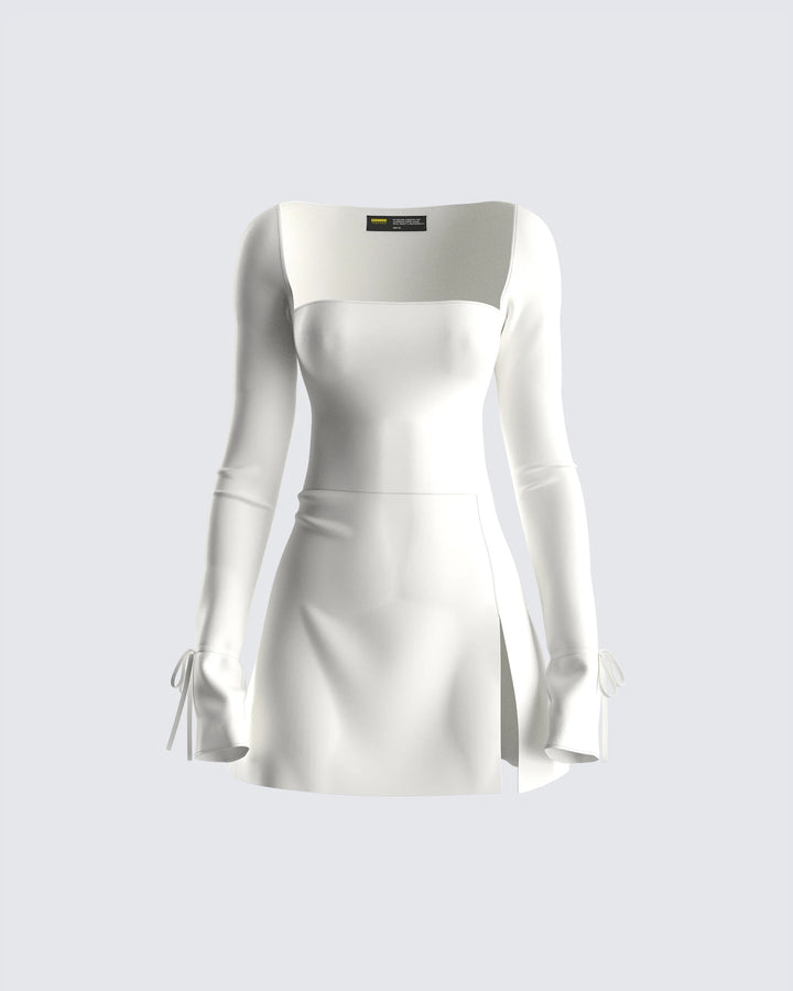 Women's ivory mini dress – FINESSE