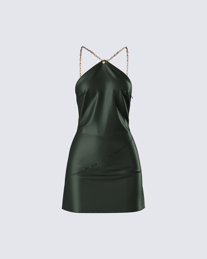 Women's green mini dress – FINESSE