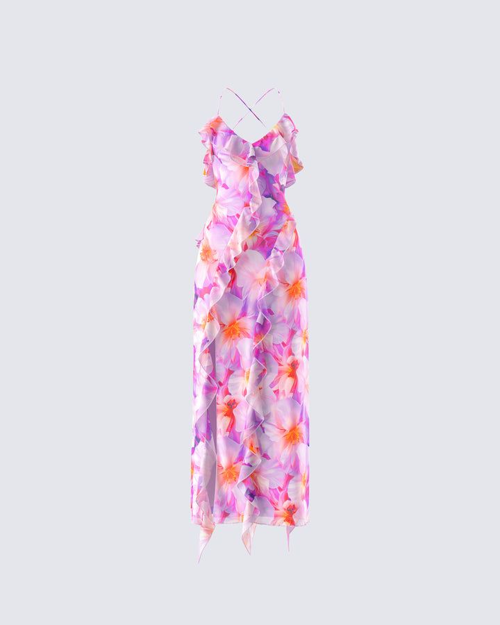 Women's pink maxi dress – FINESSE