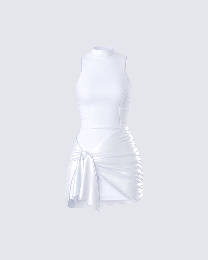 Women's white mini dress – FINESSE