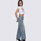 Stems Blue Cargo Boyfriend Low Waist Jean