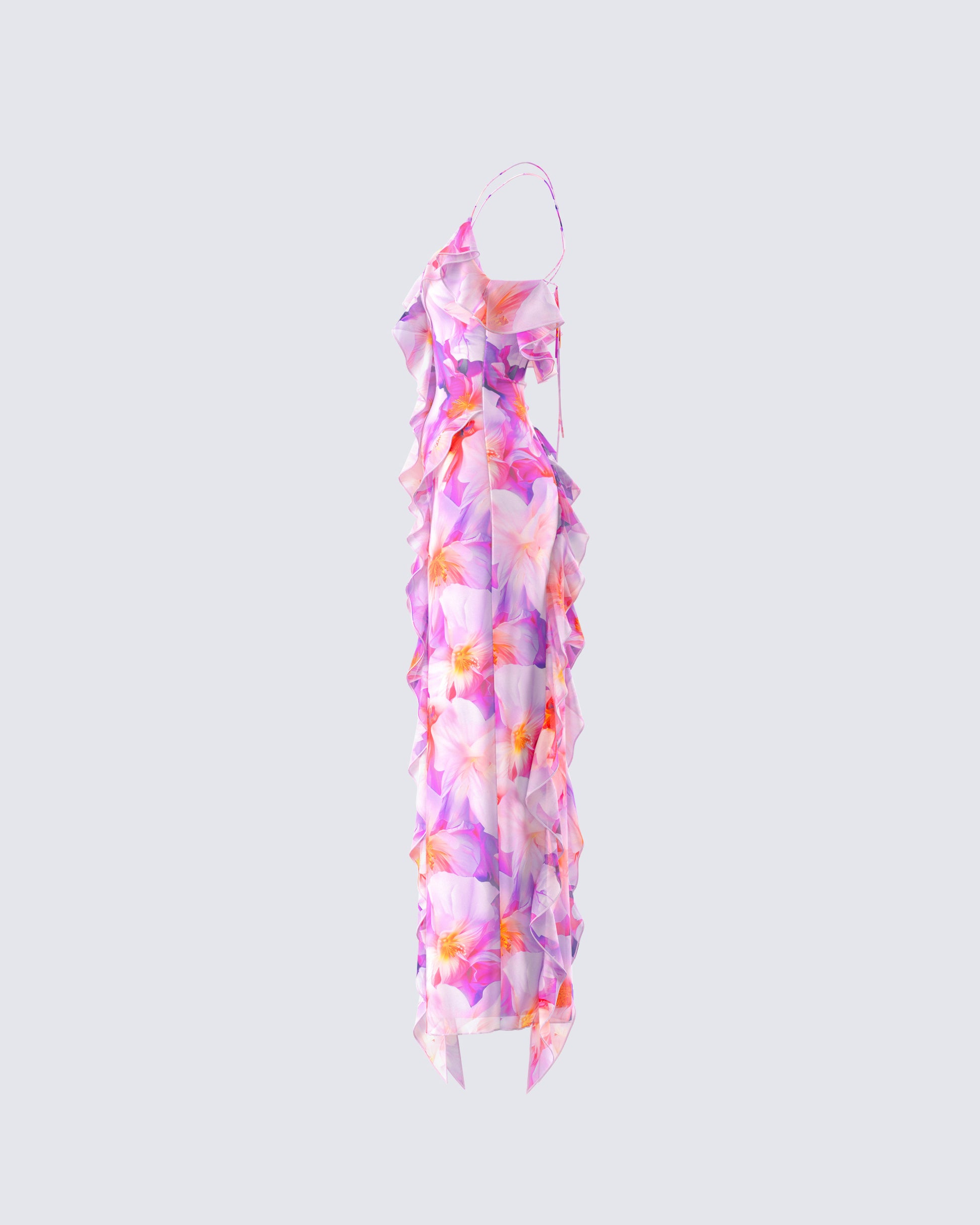 Women's pink maxi dress front view – FINESSE