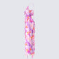 Women's pink maxi dress front view – FINESSE