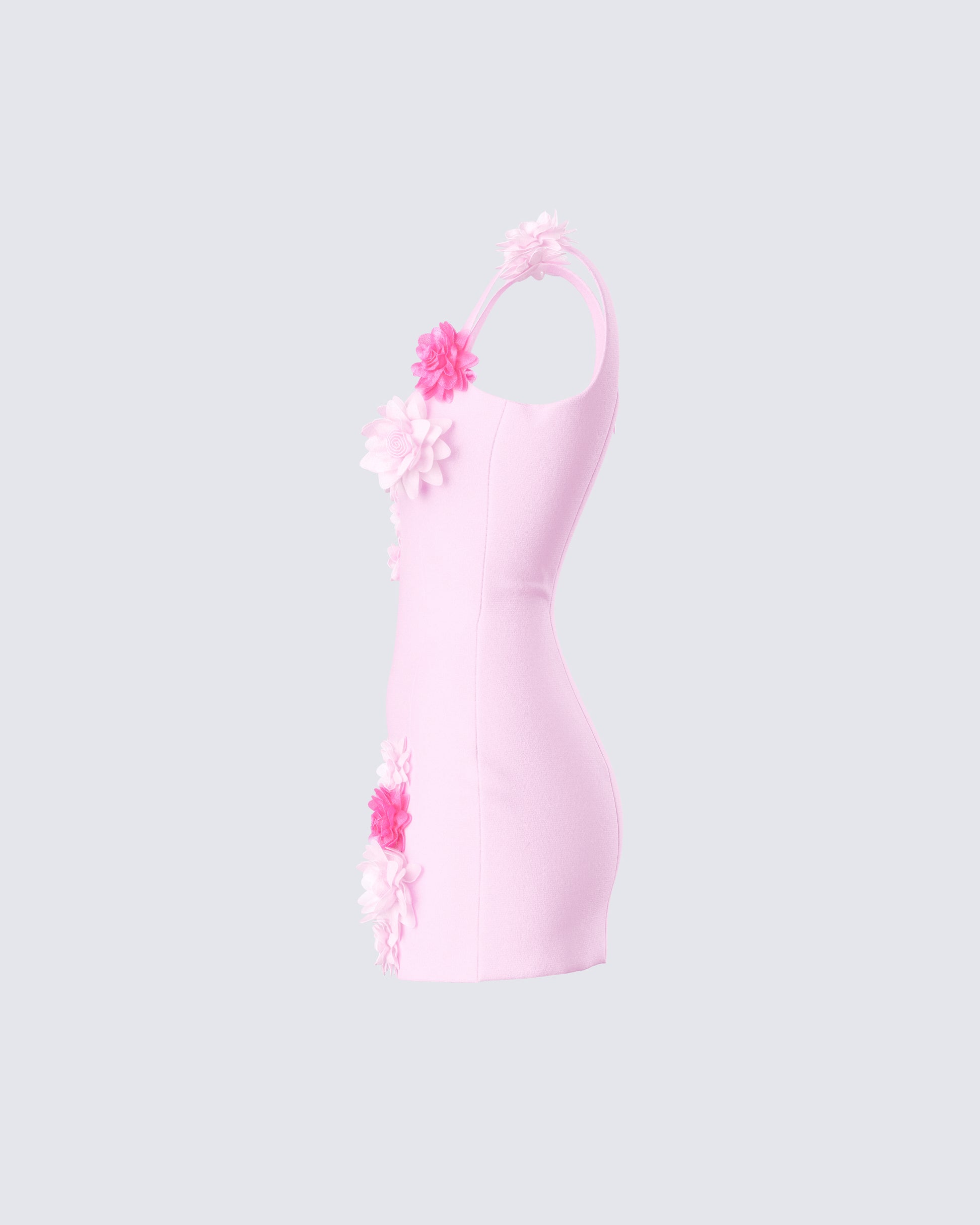 Women's pink mini dress front view – FINESSE