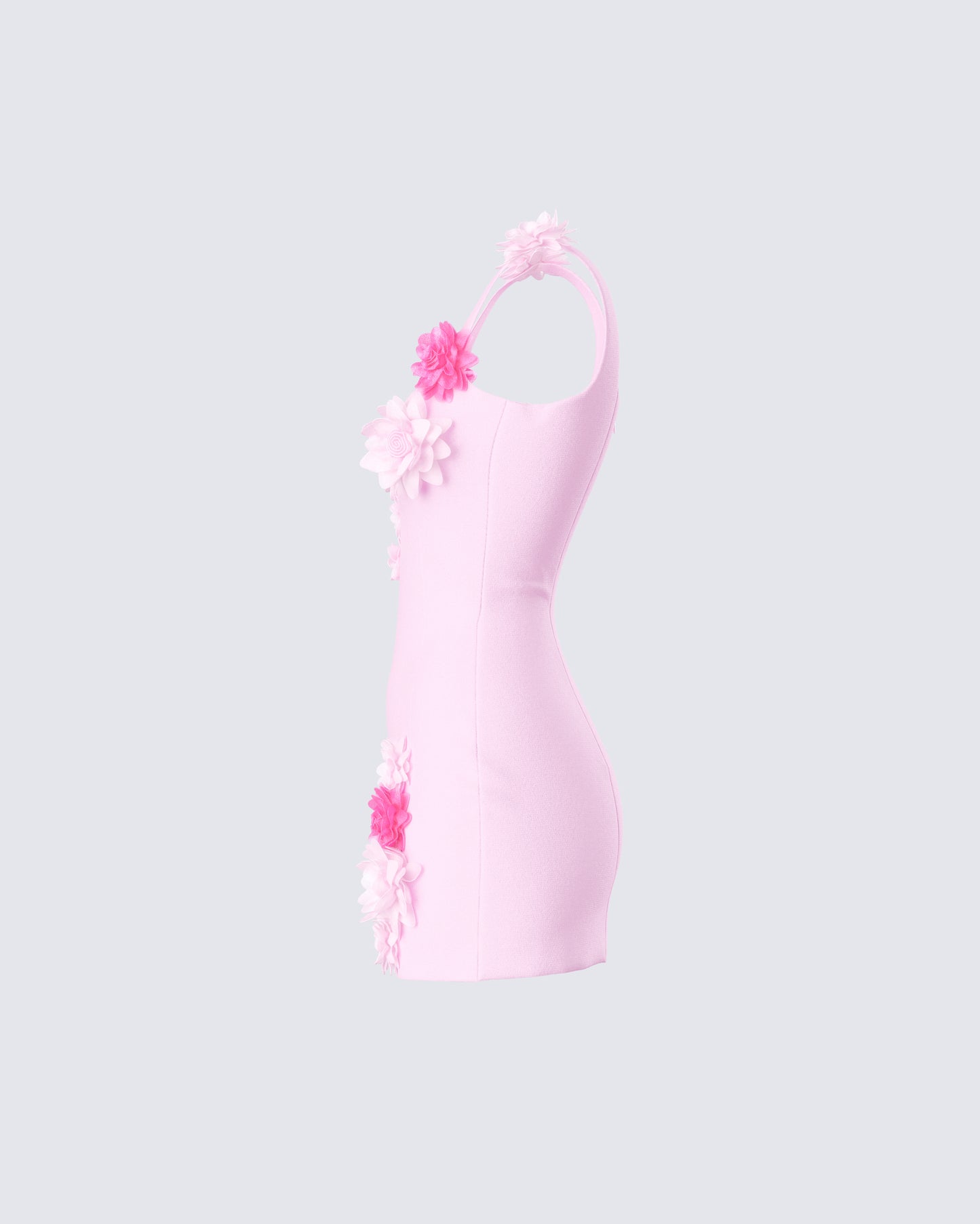 Women's pink mini dress front view – FINESSE