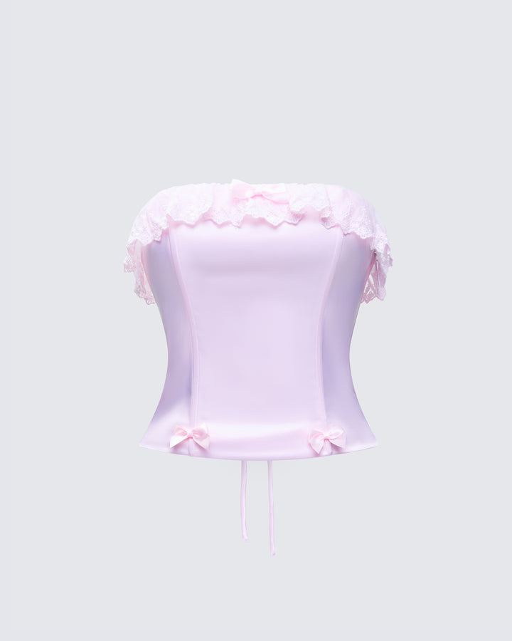 Women's pink corset top – FINESSE