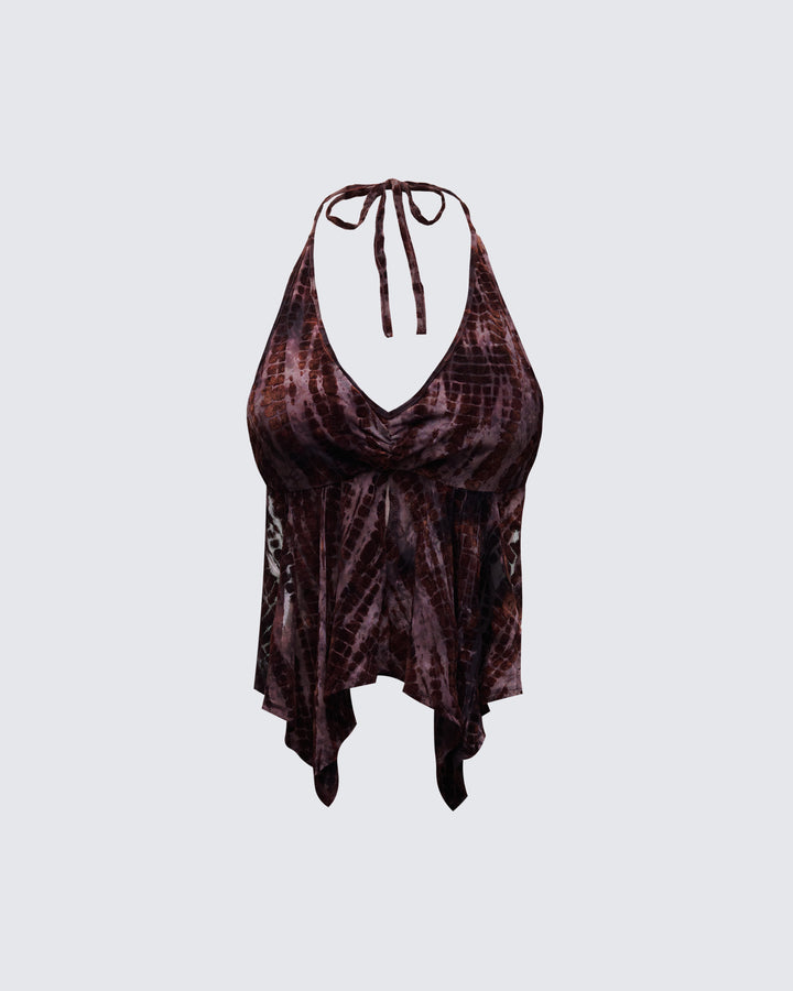 Women's brown halter top – FINESSE