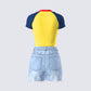 Women's cotton matching set styled on model – FINESSE