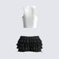 Women's cotton matching set styled on model – FINESSE