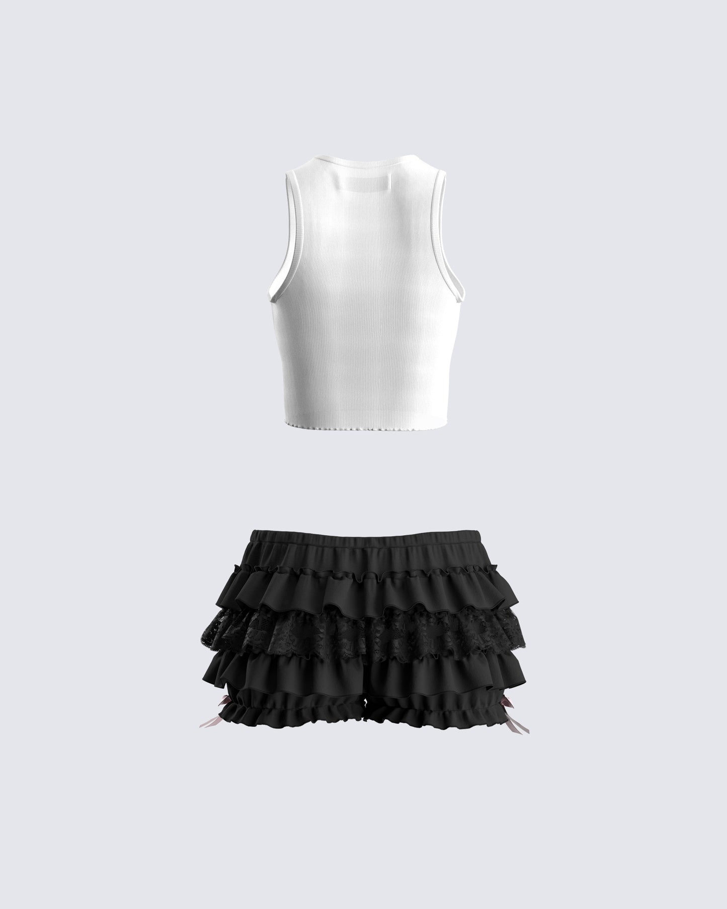 Women's cotton matching set styled on model – FINESSE