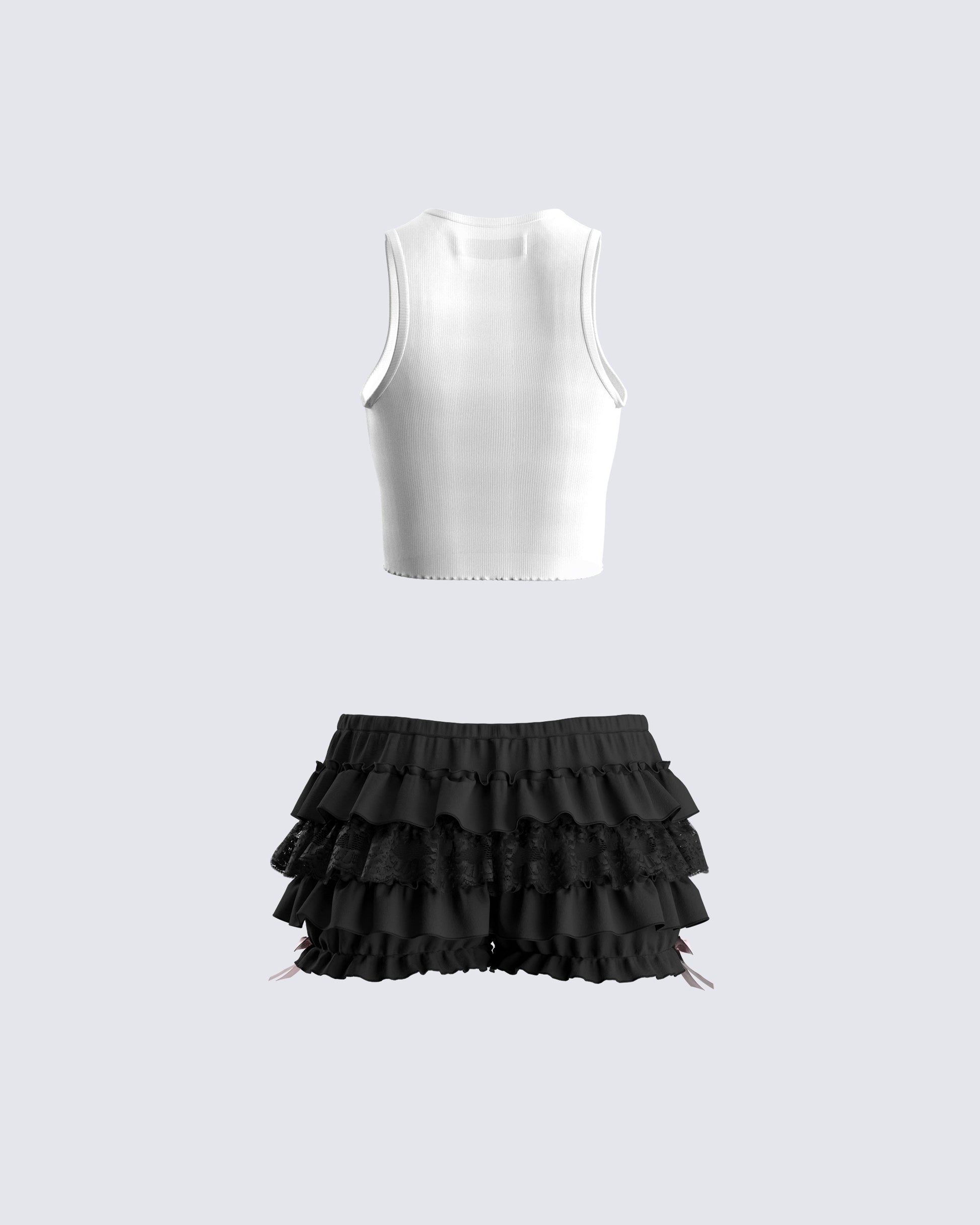 Women's cotton matching set styled on model – FINESSE