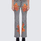 Jojo Grey Denim Flower Painted Jeans