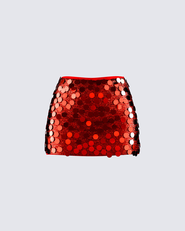 Women's red mini skirt – FINESSE