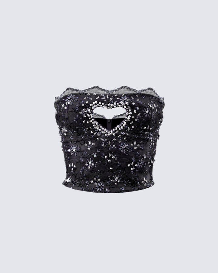 Women's black corset top – FINESSE