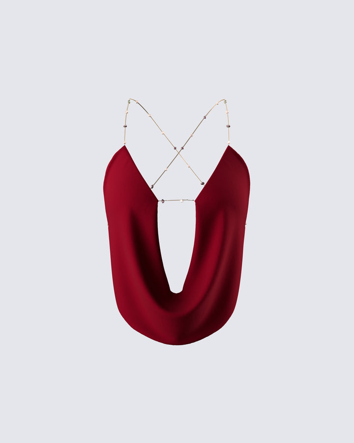 Women's burgundy top – FINESSE