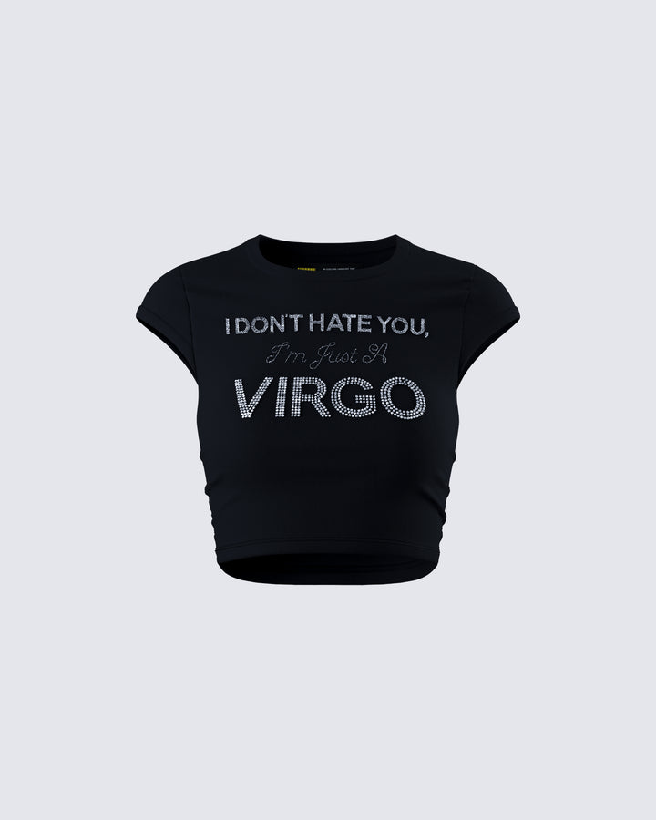 Women's black cotton top – FINESSE