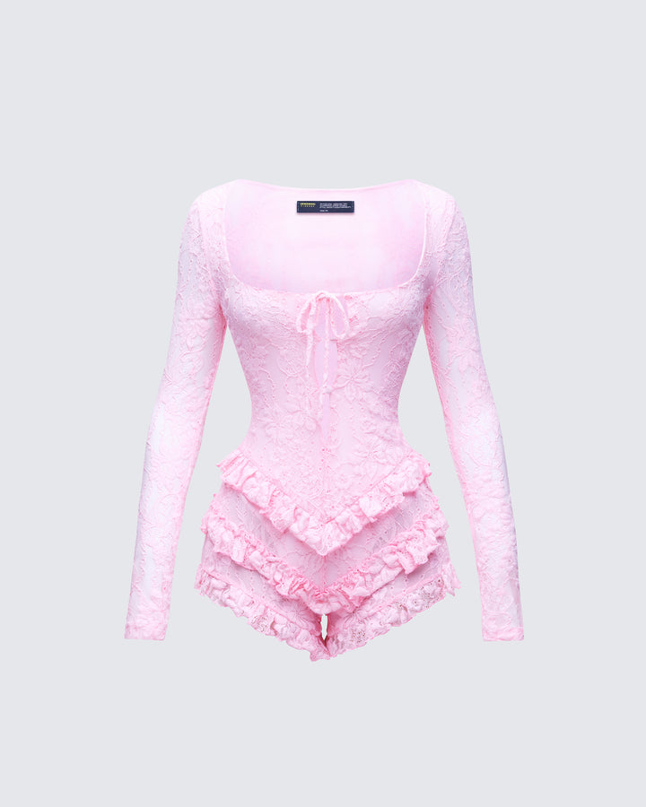 Women's pink romper – FINESSE