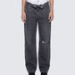Saxony Grey Double Layer Baggy Jeans