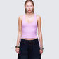Women's pink tank top front view – FINESSE