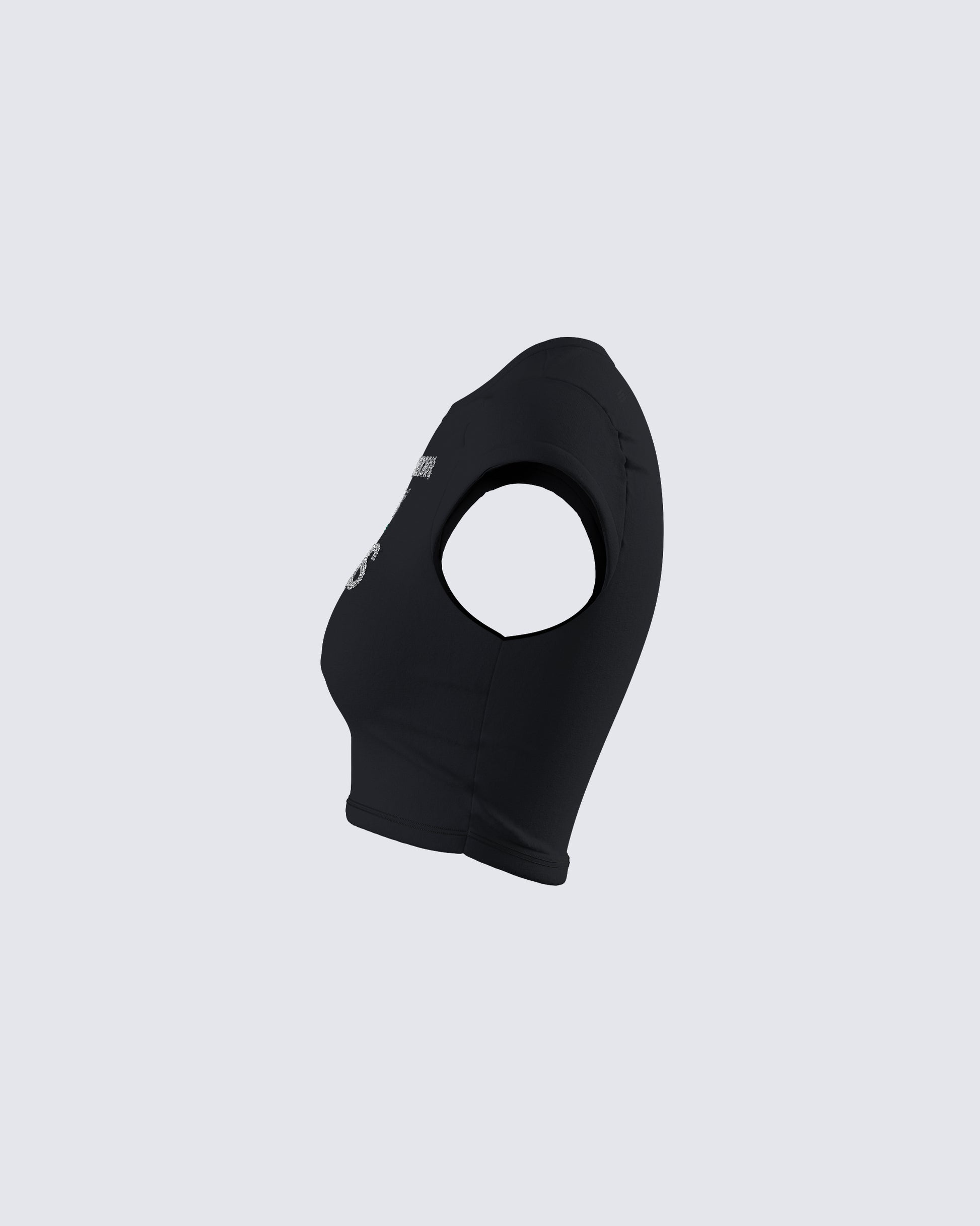 Women's black cotton top front view – FINESSE