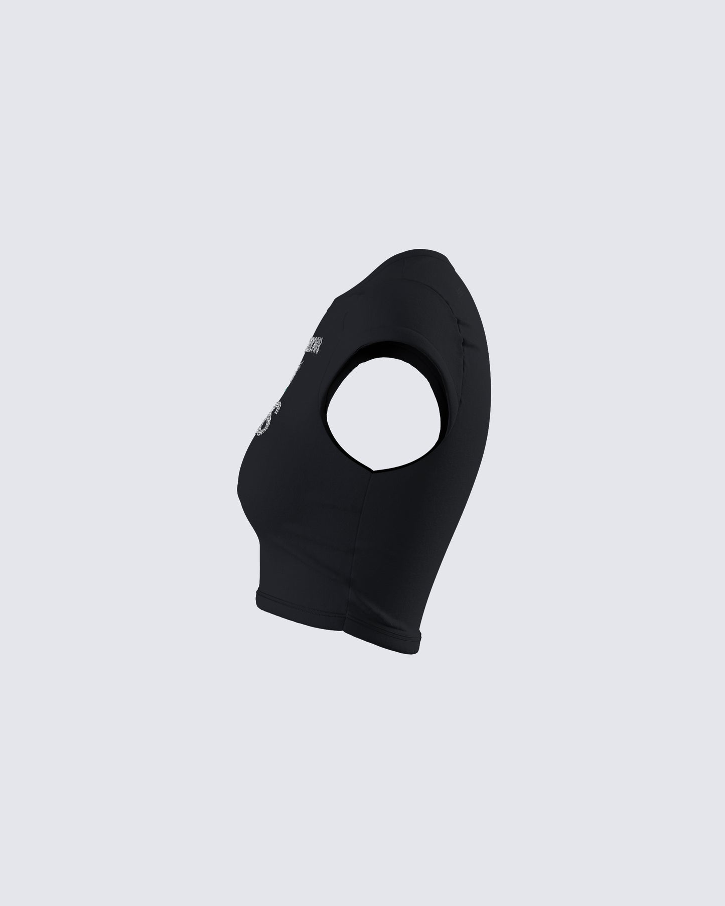Women's black cotton top front view – FINESSE