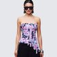 Women's black corset top front view – FINESSE