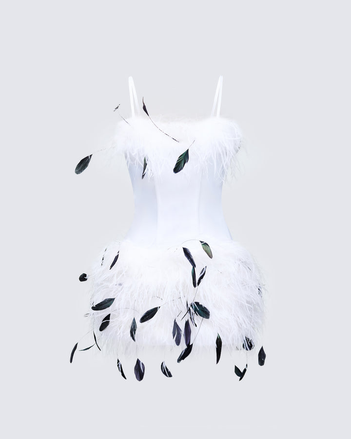 Women's white mini dress – FINESSE