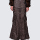 Hosea Brown Vegan Leather Maxi Skirt model front