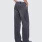 Saxony Grey Double Layer Baggy Jeans