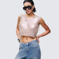 Fayla Gold Chainmail Square Top