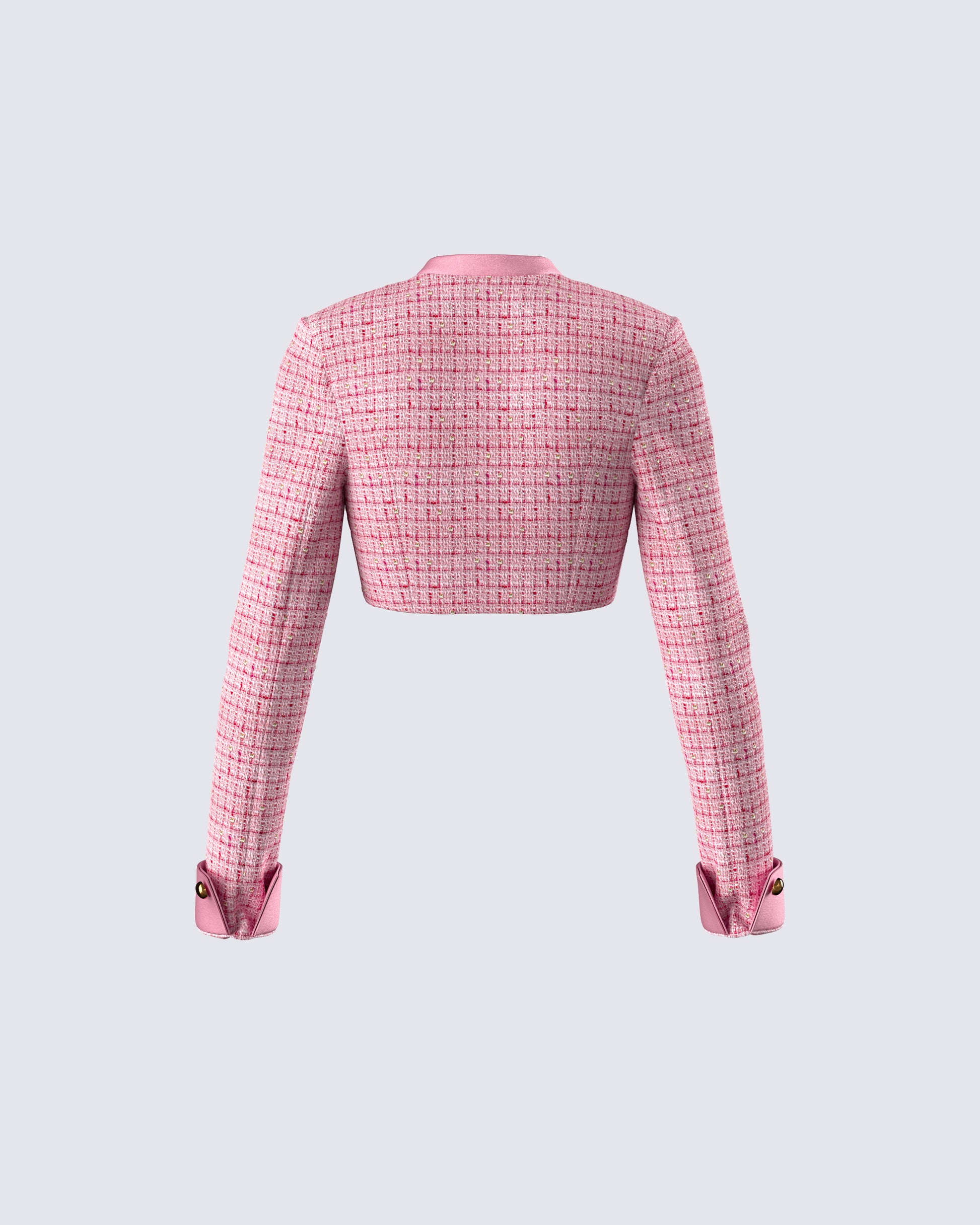 Women's pink jacket styled on model – FINESSE