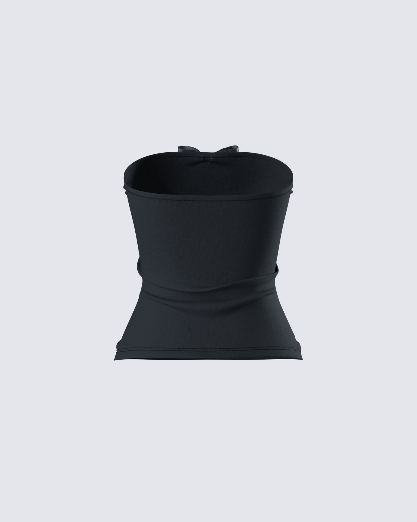 Women's black cotton top styled on model – FINESSE