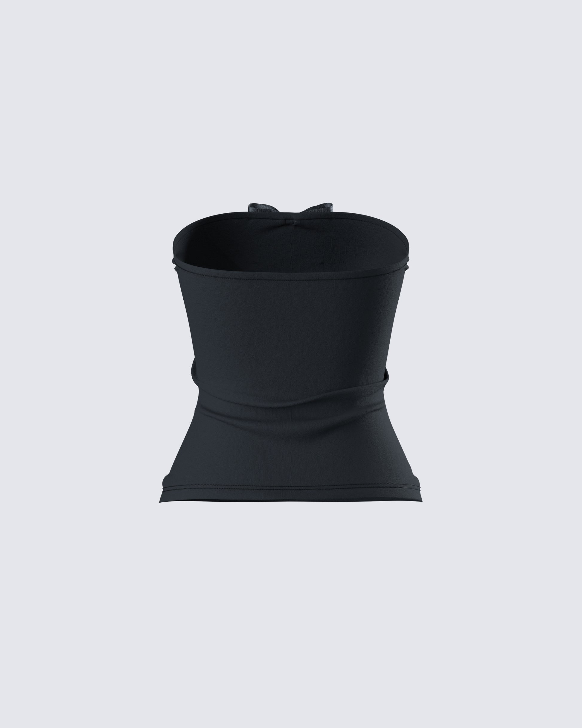 Women's black cotton top styled on model – FINESSE