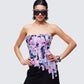 Women's black corset top styled on model – FINESSE