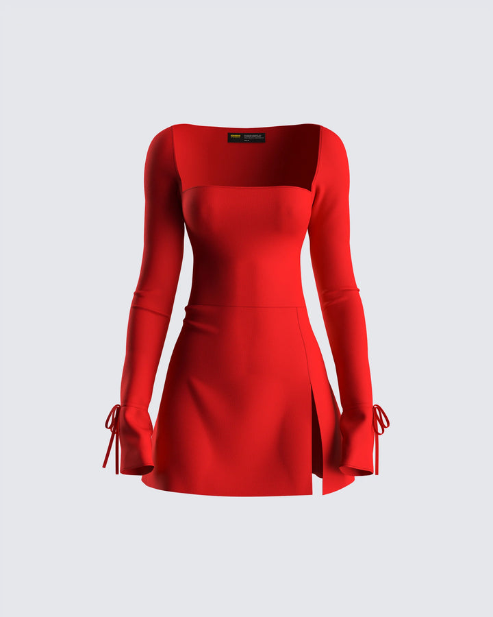 Women's red mini dress – FINESSE
