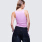 Women's pink tank top close-up detail – FINESSE