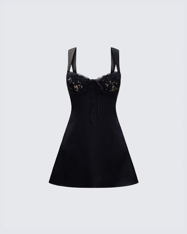 Women's black mini dress – FINESSE