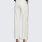 Flint Ivory Straight leg Jeans With Fur Trim