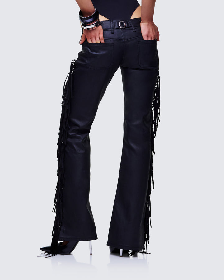 Women's black cotton bottoms close-up detail – FINESSE