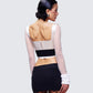 Rae Ivory Fur Cuff Corset Top