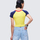Women's yellow cotton top close-up detail – FINESSE