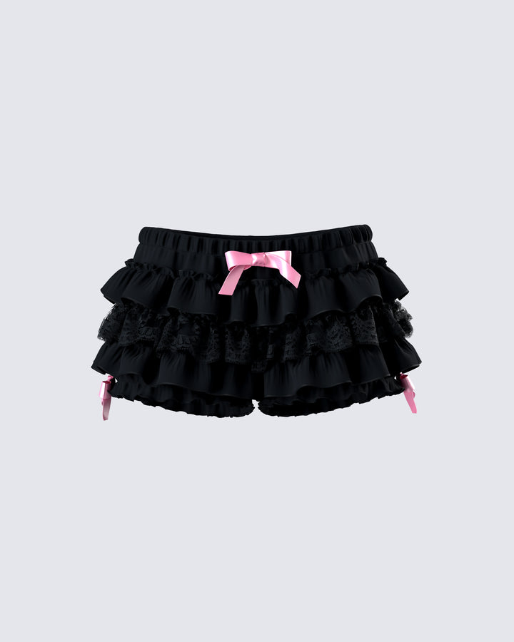 Women's black cotton shorts – FINESSE