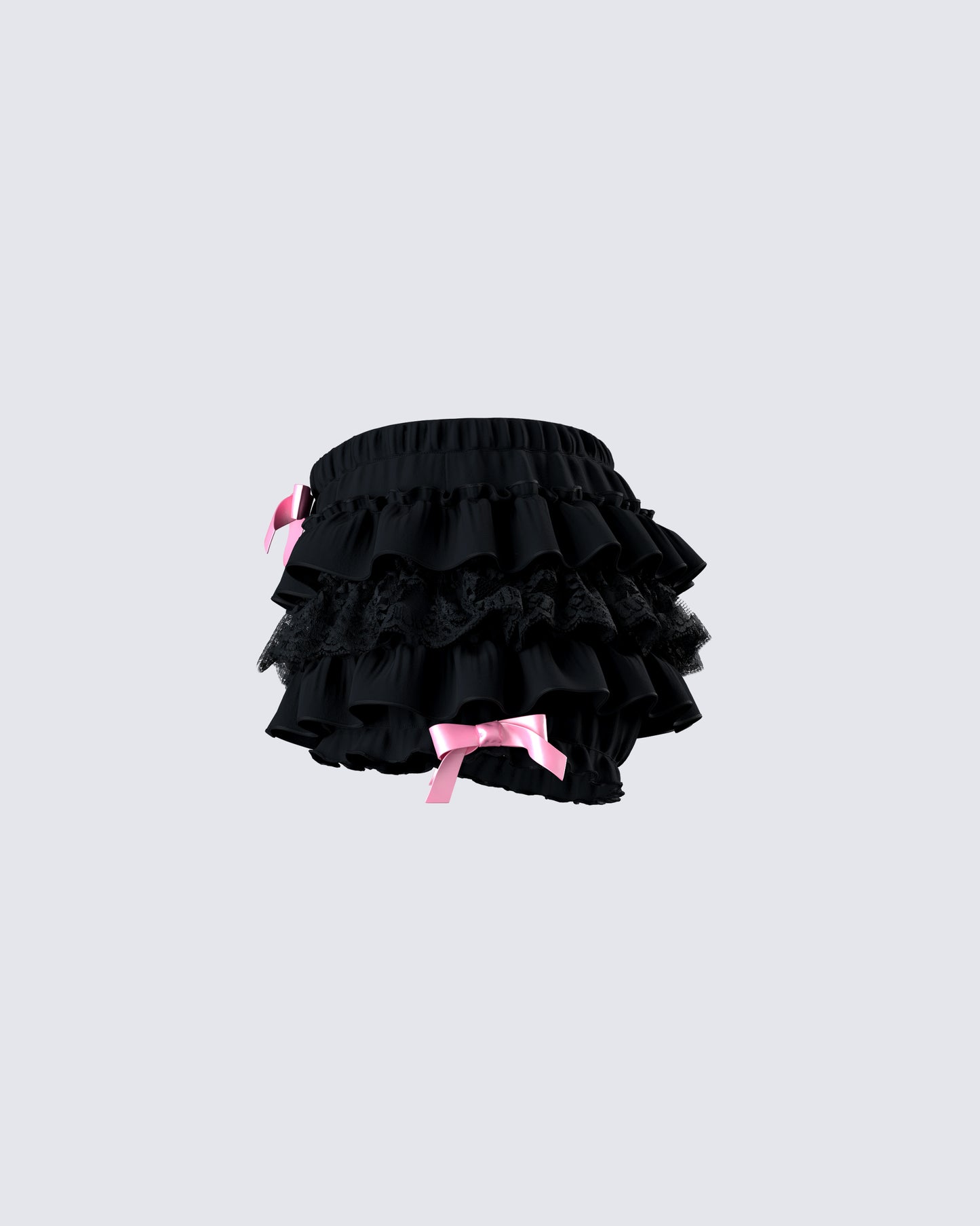 Women's black cotton shorts front view – FINESSE